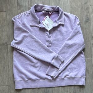NWT Vineyard Vines Lavender V-Neck Polo Sweater Large